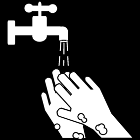 rinse hands